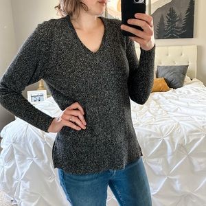 Ann Taylor marled black wool sweater